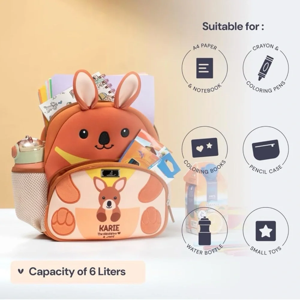 Toddler Backpack with Leash | Kangaroo - Picture 5 of 6